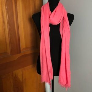 H&M Neon Pink Knit Scarf